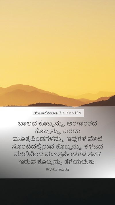 ಯಾಜಕಕಾಂಡ 7:4 KANIRV Bible Verse Image