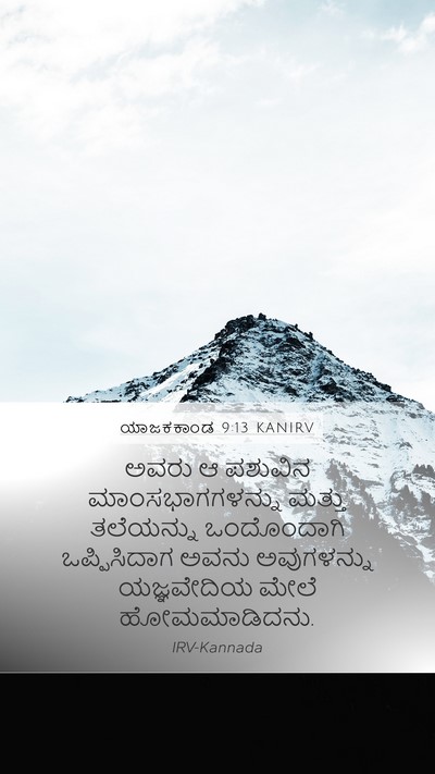 ಯಾಜಕಕಾಂಡ 9:13 KANIRV Bible Verse Image