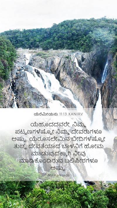 ಯೆರೆಮೀಯನು 11:13 KANIRV Bible Verse Image