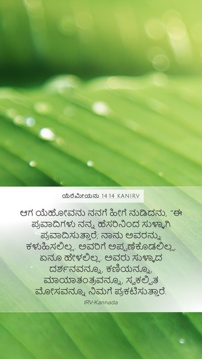 ಯೆರೆಮೀಯನು 14:14 KANIRV Bible Verse Image