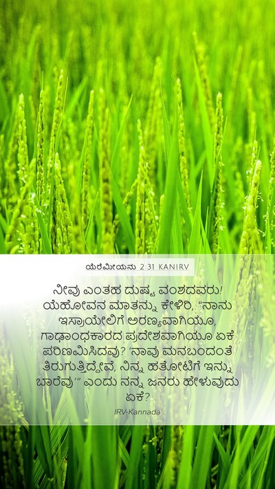ಯೆರೆಮೀಯನು 2:31 KANIRV Bible Verse Image