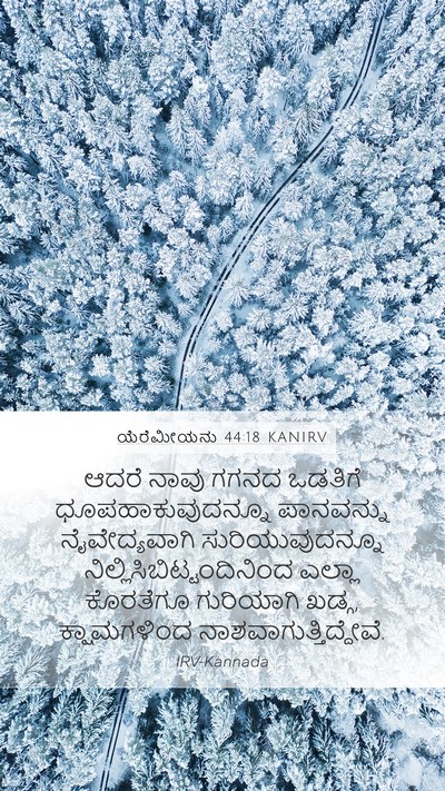ಯೆರೆಮೀಯನು 44:18 KANIRV Bible Verse Image