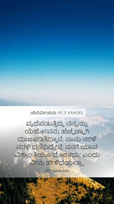 ಯೆರೆಮೀಯನು 45:3 KANIRV Bible Verse Image