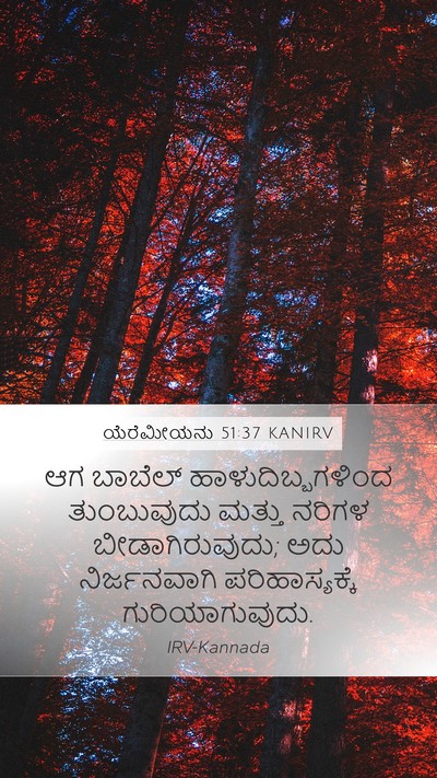 ಯೆರೆಮೀಯನು 51:37 KANIRV Bible Verse Image