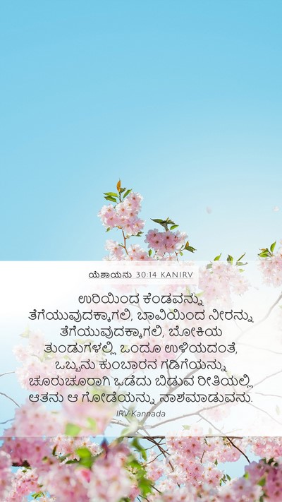 ಯೆಶಾಯನು 30:14 KANIRV Bible Verse Image