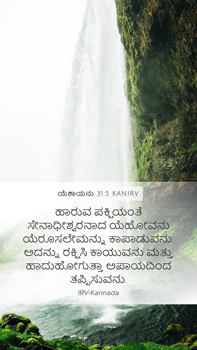 ಯೆಶಾಯನು 31:5 KANIRV Bible Verse Image