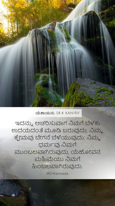 ಯೆಶಾಯನು 58:8 KANIRV Bible Verse Image