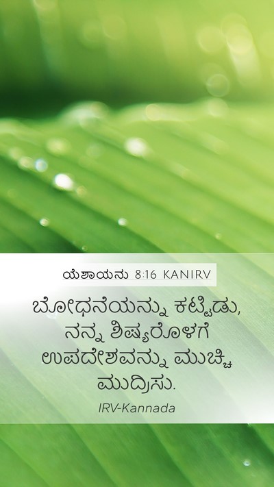 ಯೆಶಾಯನು 8:16 KANIRV Mobile Phone Wallpaper - ಬೋಧನೆಯನ್ನು - Mobile Bible Verse Wallpaper