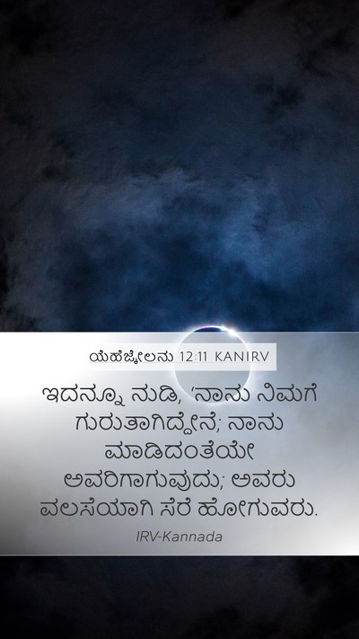 ಯೆಹೆಜ್ಕೇಲನು 12:11 KANIRV Bible Verse Image