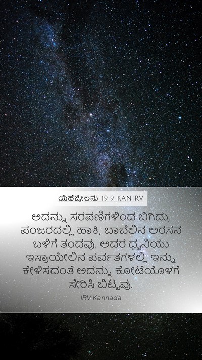 ಯೆಹೆಜ್ಕೇಲನು 19:9 KANIRV Bible Verse Image