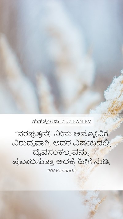 ಯೆಹೆಜ್ಕೇಲನು 25:2 KANIRV Bible Verse Image