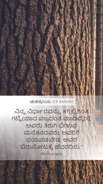 ಯೆಹೆಜ್ಕೇಲನು 3:9 KANIRV Bible Verse Image