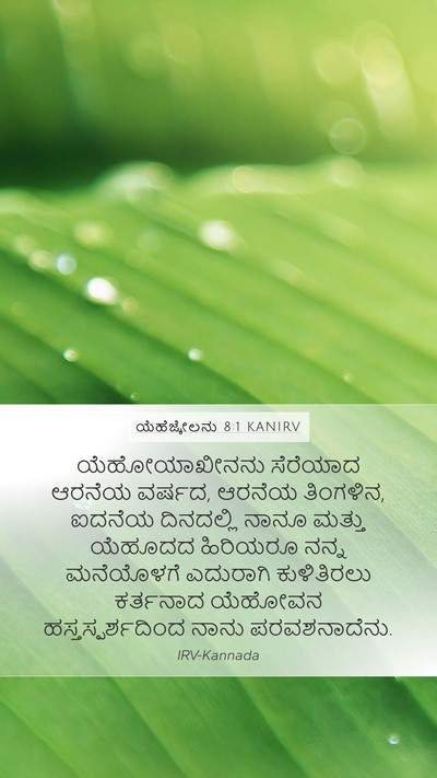 ಯೆಹೆಜ್ಕೇಲನು 8:1 KANIRV Bible Verse Image