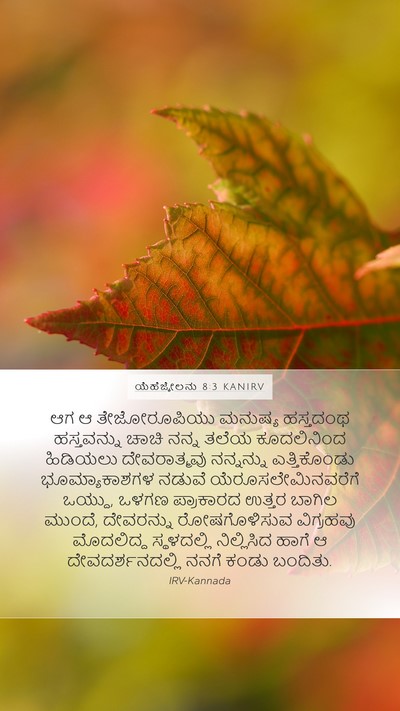 ಯೆಹೆಜ್ಕೇಲನು 8:3 KANIRV Bible Verse Image