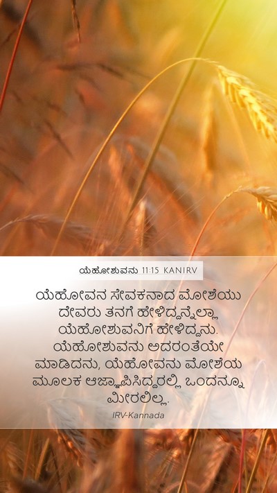 ಯೆಹೋಶುವನು 11:15 KANIRV Bible Verse Image