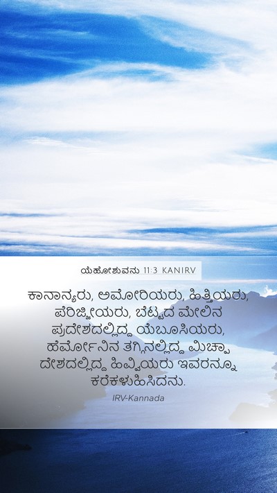 ಯೆಹೋಶುವನು 11:3 KANIRV Bible Verse Image