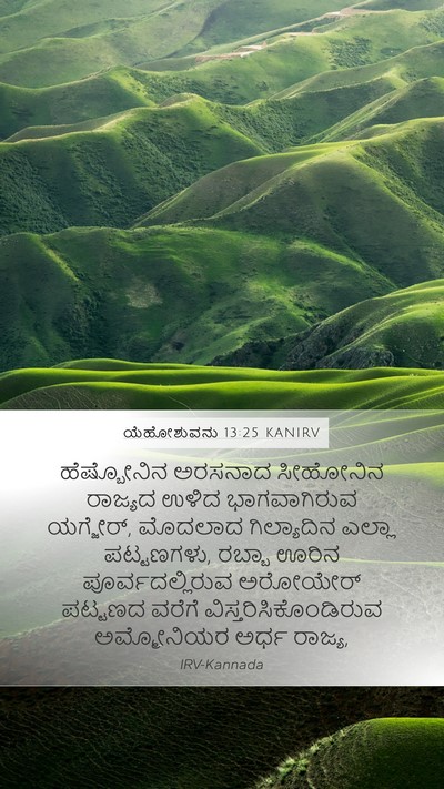 ಯೆಹೋಶುವನು 13:25 KANIRV Bible Verse Image