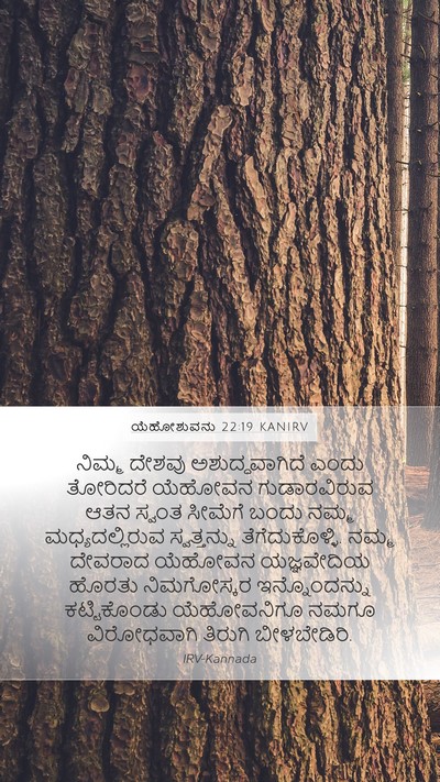 ಯೆಹೋಶುವನು 22:19 KANIRV Mobile Phone Wallpaper - ನಿಮ್ಮ ದೇಶವು - Mobile Bible Verse Wallpaper