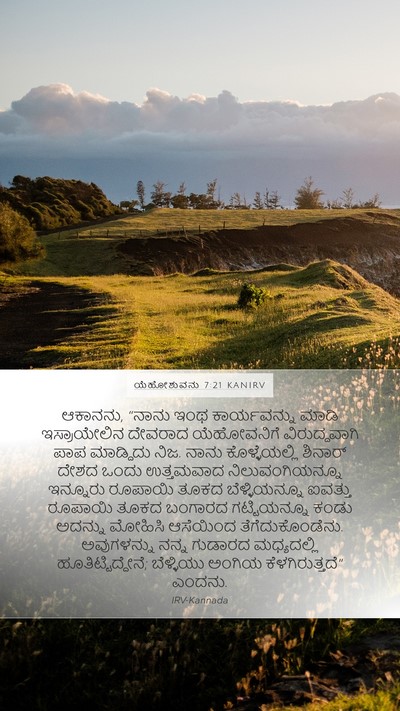 ಯೆಹೋಶುವನು 7:21 KANIRV Mobile Phone Wallpaper - ಆಕಾನನು, “ನಾನು ಇಂಥ - Mobile Bible Verse Wallpaper