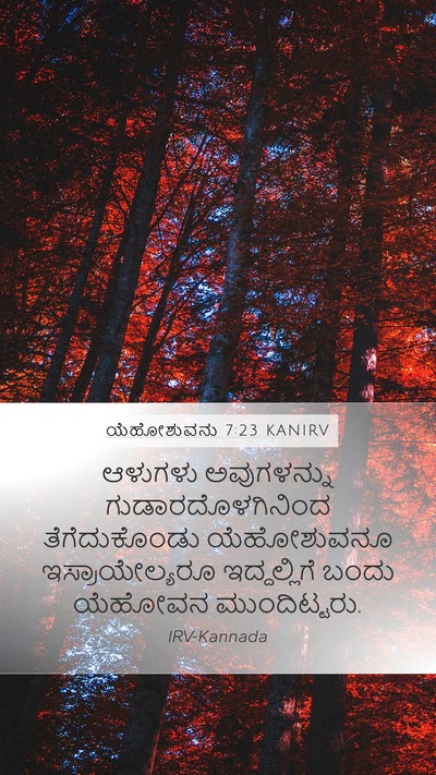 ಯೆಹೋಶುವನು 7:23 KANIRV Mobile Phone Wallpaper - ಆಳುಗಳು ಅವುಗಳನ್ನು - Mobile Bible Verse Wallpaper