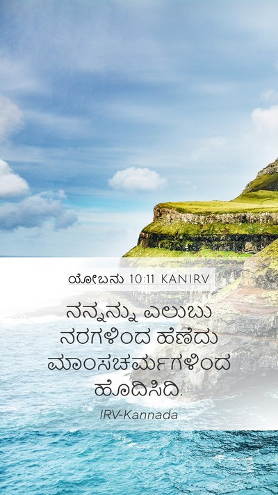 ಯೋಬನು 10:11 KANIRV Mobile Phone Wallpaper - ನನ್ನನ್ನು ಎಲುಬು - Mobile Bible Verse Wallpaper