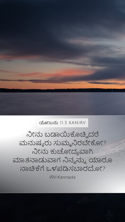 ಯೋಬನು 11:3 KANIRV Mobile Phone Wallpaper - ನೀನು - Mobile Bible Verse Wallpaper