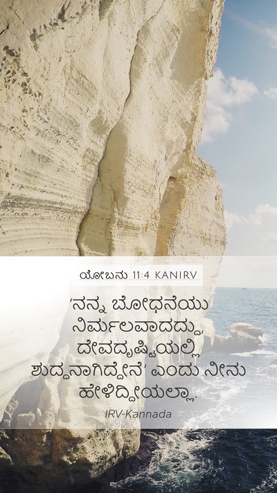 ಯೋಬನು 11:4 KANIRV Bible Verse Image