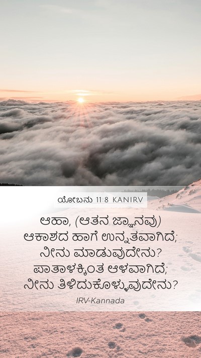 ಯೋಬನು 11:8 KANIRV Bible Verse Image