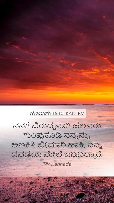 ಯೋಬನು 16:10 KANIRV Bible Verse Image