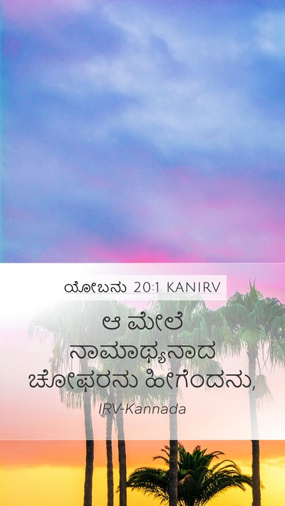ಯೋಬನು 20:1 KANIRV Bible Verse Image