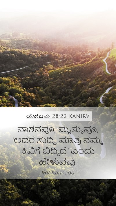 ಯೋಬನು 28:22 KANIRV Bible Verse Image