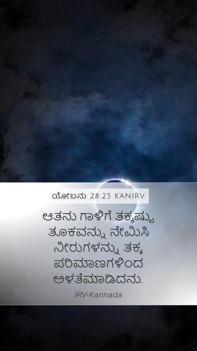 ಯೋಬನು 28:25 KANIRV Bible Verse Image