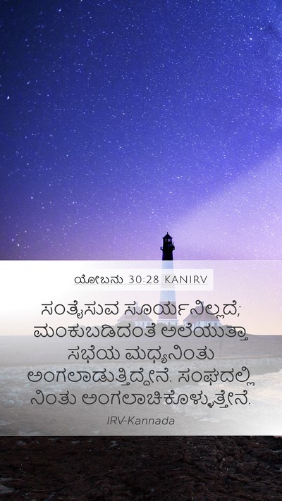 ಯೋಬನು 30:28 KANIRV Bible Verse Image