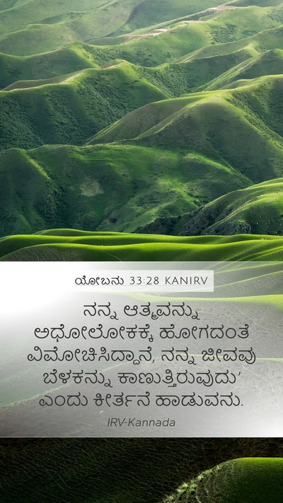 ಯೋಬನು 33:28 KANIRV Bible Verse Image