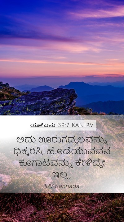 ಯೋಬನು 39:7 KANIRV Bible Verse Image