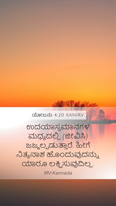 ಯೋಬನು 4:20 KANIRV Bible Verse Image