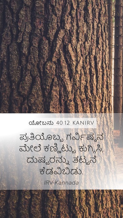 ಯೋಬನು 40:12 KANIRV Bible Verse Image