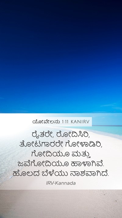 ಯೋವೇಲನು 1:11 KANIRV Bible Verse Image