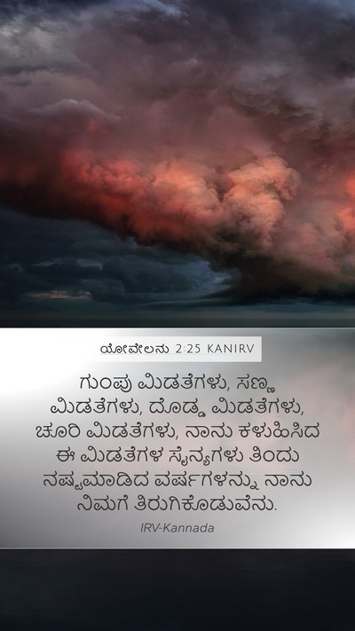 ಯೋವೇಲನು 2:25 KANIRV Bible Verse Image