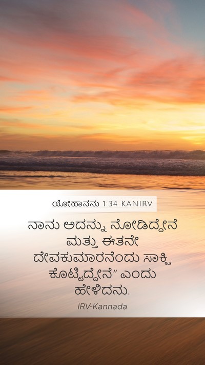 ಯೋಹಾನನು 1:34 KANIRV Bible Verse Image