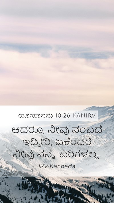 ಯೋಹಾನನು 10:26 KANIRV Bible Verse Image