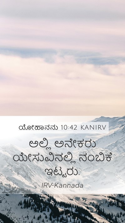 ಯೋಹಾನನು 10:42 KANIRV Mobile Phone Wallpaper - ಅಲ್ಲಿ ಅನೇಕರು - Mobile Bible Verse Wallpaper