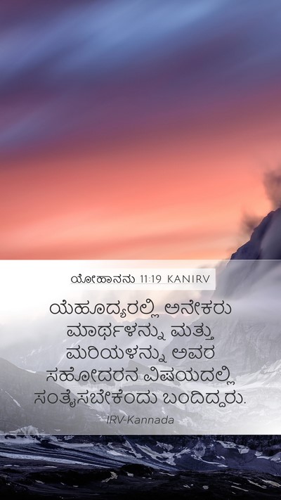 ಯೋಹಾನನು 11:19 KANIRV Bible Verse Image