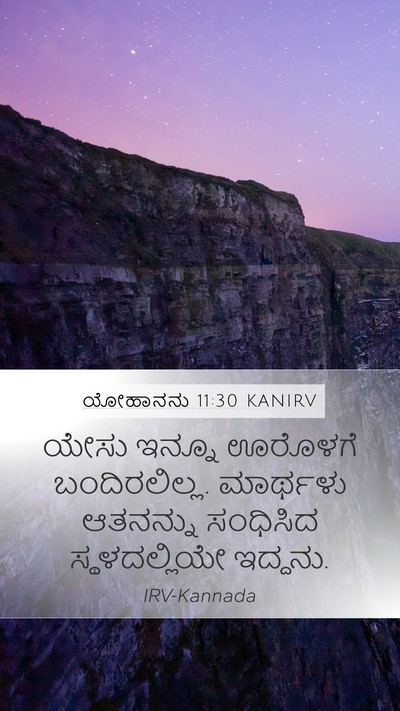 ಯೋಹಾನನು 11:30 KANIRV Bible Verse Image