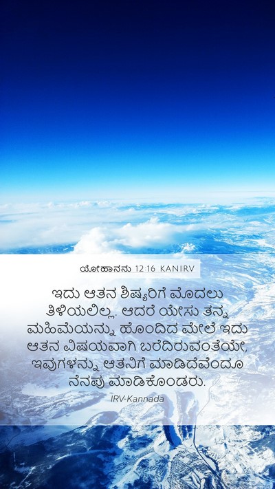 ಯೋಹಾನನು 12:16 KANIRV Bible Verse Image
