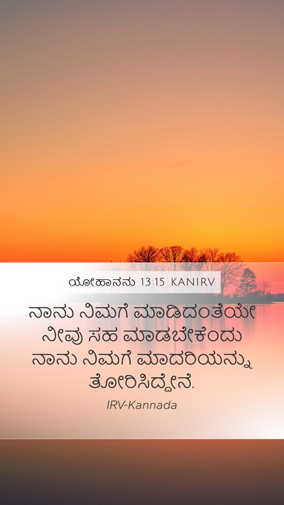 ಯೋಹಾನನು 13:15 KANIRV Bible Verse Image