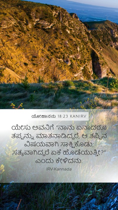 ಯೋಹಾನನು 18:23 KANIRV Bible Verse Image