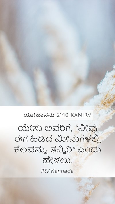ಯೋಹಾನನು 21:10 KANIRV Bible Verse Image