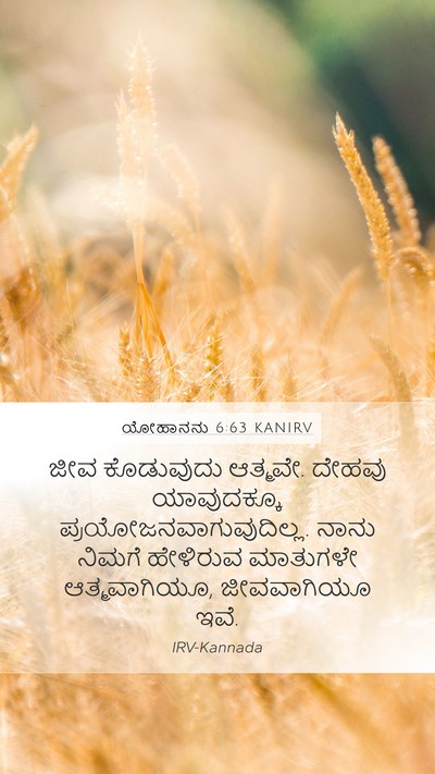 ಯೋಹಾನನು 6:63 KANIRV Bible Verse Image