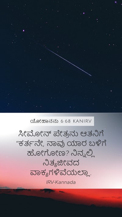 ಯೋಹಾನನು 6:68 KANIRV Bible Verse Image